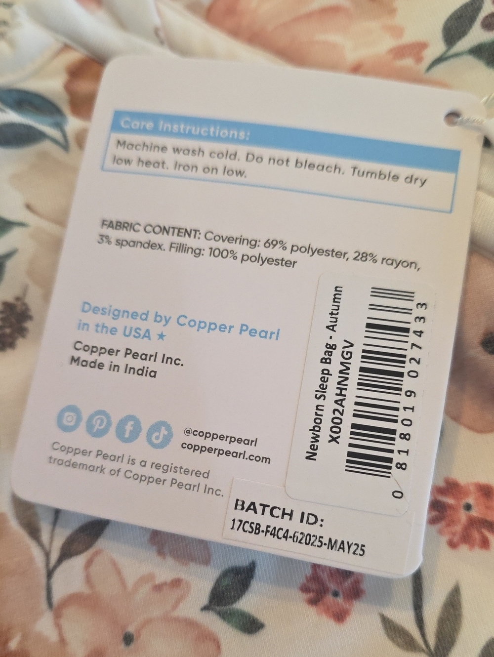 Copper Pearl Baby Sleep Sack-Autumn 0-6 Months - Picture 4 of 5